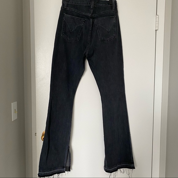 Hudson Bootcut Grey/Black Jean Split Hem Sz 28 - Picture 6 of 8